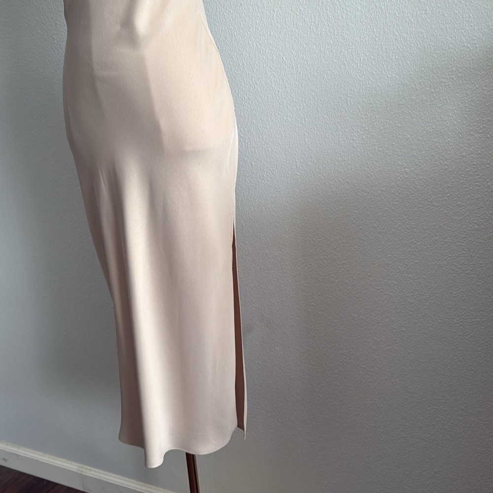 BHLDN August Satin Charmeuse Midi Dress size 4 - Picture 4 of 13